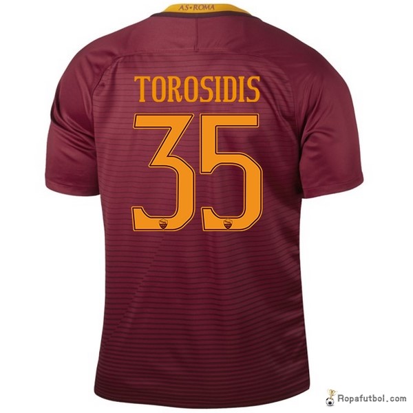 Camiseta As Roma Replica Primera Ropa Torosidis 2016/17 Rojo